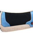 Western Wool Felt Horse Saddle Pad With Alligator Print Leather