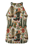 Baha Ranch Cactus Boots Tank Top