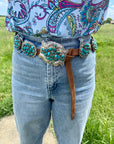 Turquoise Concho Belt – Sterling Silver – Native Made DM – One of a Kind