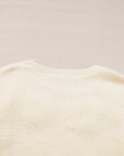 Tiana Pattern Ribbed Edge Sweater