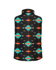 Baha Ranch Turquoise Orange Aztec Women's Western Puffy Vest