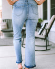 Kyra Waist Distressed Flared Jeans