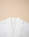 Nyomi Color Textured Zip Pullover