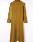 Velvet Open-Front Pocketed Cardigan