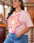 Diana Plus Size Eyelet Lace Star Top