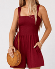 Marlowe Casual Smocked Sleeveless Romper