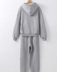 Solid Reverse Seams Hoodie and Joggers Set