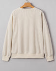 Sylevi Graphic Ribbed Loose Sweatshirt