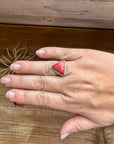 Ring - Size 8  -Red Spiny & Sterling Silver
