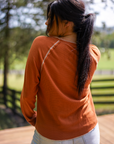 Cataleya Textured Round Neck Long Sleeve Top