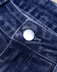 Jacy Cuffs Distressed Straight High Waist Jeans