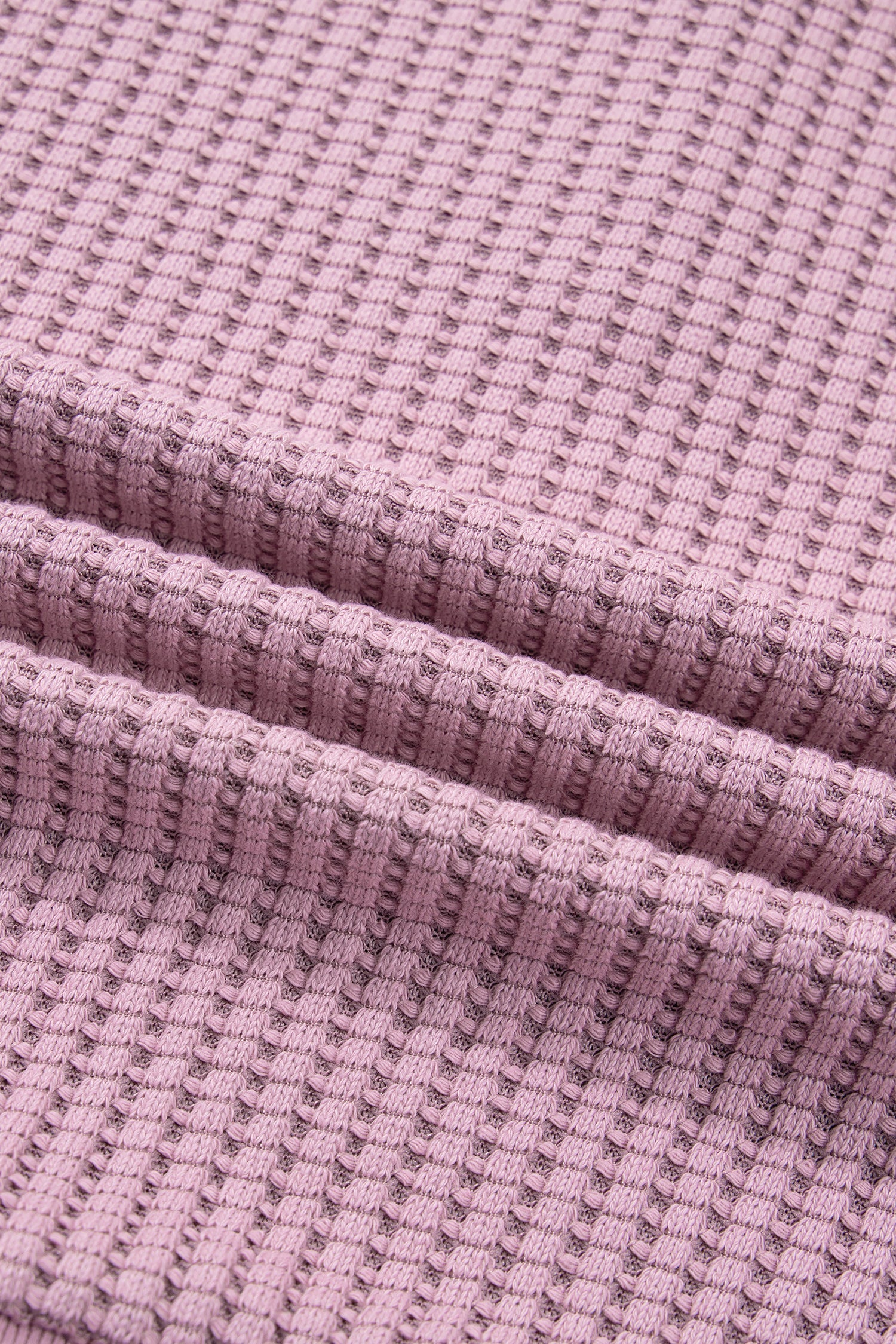 Solid Textured Knit Snap Button Collar Top