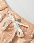 Polka Dot Drawstring High Waist Wide Leg Pants
