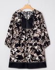 Zaria Print Loose Mini Dress