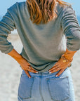 Avery Knit Drop Shoulder Long Sleeve Top
