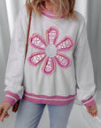 Caroline Flower Crew Neck Sweatshirt