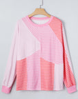 Alondra Exposed Seam Casual Long Sleeve Top