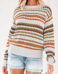 Jimena Patterned Drop Shoulder Sweater