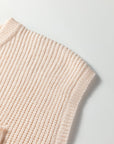 Solid Knit Patch Pocket Crewneck Sweater