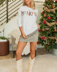 Thankful Embroidered Sweater