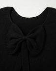 Faye Backless Bubble Sleeve Sweater