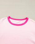 Colorblock Patchwork Long Sleeve Top