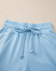 Solid Loose Tee & Wide Leg Pants Set