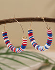 Eden Beaded Large Hoop Earrings