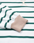 Stripe Patchwork Drop Shoulder Round Neck Sweatshirt