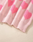 Cali Heart Jacquard Knit Sweater