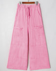 Brittany Mineral Wash Exposed Seam Drawstring Cargo Pants