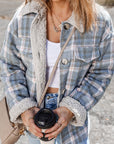 Madison Cuffs Patchwork Plaid Shirt