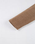 Solid Corduroy Button-Up Long Sleeve Jacket