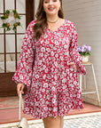 Georgina Balloon Sleeve Relaxed PLUS Dress