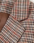 Aria Houndstooth Lapel Collar Blazer