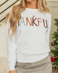 Thankful Embroidered Sweater
