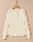 Soleil Knit Half Henley Top