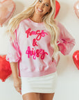 Emery Embroidered Raglan Sleeve Sweatshirt