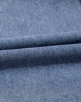 Denim Bow Bubble Sleeve Mini Dress