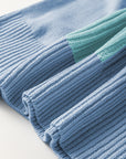 Checker Colorblock Crewneck Short Sleeve Sweater