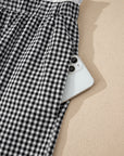 Plus Size Gingham Plaid Ruffle Contrast Trim Shorts