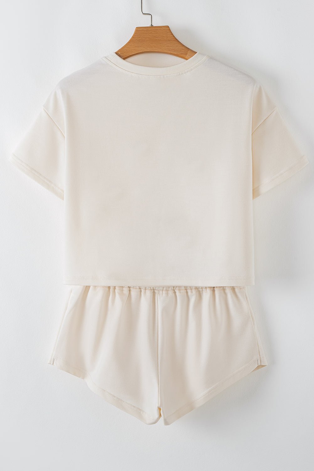 Solid Cropped Tee &amp; Ruffle High Waist Skort Set
