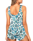 Baha Ranch Turquoise Crazy Tankini Boy Shorts Swim Set