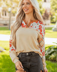 Azari Plaid Patchwork Casual Top