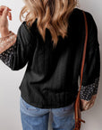 Poppy Textured Knit Drawstring Blouse