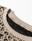Lottie Ribbed Trim Print Long Sleeve Top