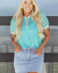 Ivey Colorblock Henley T Shirt