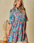 Emerie Sleeve Slit Ruffled Dress