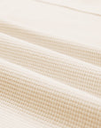Waffle Knit Bishop Sleeve Side Split Top