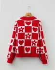 Marianna Checkered Knit Loose Sweater